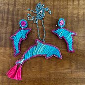 My project in Woven Jewelry with Natural Fibers course. Accessor, Design, Arts, Crafts, Jewelr, Design, Fashion Design, and Textile Design project by Ulrike Heidler - 01.22.2022
