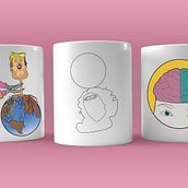 Las tazas de Deb. Design, Ilustração tradicional, Design de acessórios, Design de personagens, e Design gráfico projeto de DEBORAH MADRID GONZALES - 30.01.2022