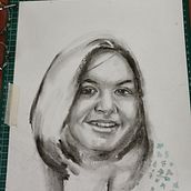 Mijn project van de cursus: Artistiek portretteren met houtskool: sferen creëren. Traditional illustration, Fine Arts, Drawing, Portrait Drawing, Realistic Drawing, and Artistic Drawing project by Nancy Van Immerseel - 02.04.2022