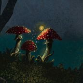 My project in Atmospheric Scenes in Procreate: Paint with Color and Light course. Traditional illustration, and Digital Illustration project by Lin - 02.04.2022