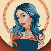 My project in Female Character Portraits in Procreate course. Traditional illustration, Digital Illustration, and Digital Drawing project by Sofia Zumpano - 02.04.2022