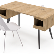 Design de mobilier interieur (bureau avec partie détachable) . Industrial Design, Furniture Design, Making, and Product Design project by Pierre-Samuel Alber - 06.21.2021