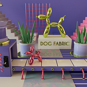 Dog Fabric  . animasi 3D, pemodelan 3D, Dan desain 3D proyek oleh Kristina Larshyna - 02.04.2022