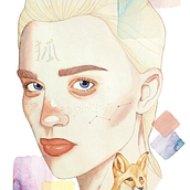 Il mio progetto del corso: Ritratto illustrato ad acquerello. Un proyecto de Ilustración tradicional, Bellas Artes, Pintura, Dibujo, Pintura a la acuarela, Dibujo de Retrato y Dibujo artístico de Caterina Todino - 04.02.2022