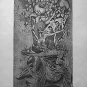 Natura morta - Elogio a James Ensor. Engraving, and Printing project by Elena - 02.04.2022