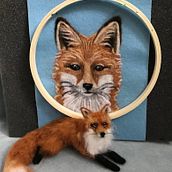 My project in Needle Felting: Paint Portraits with Wool course. Un proyecto de Artesanía, Tejido, Ilustración naturalista				, Needle felting y Diseño textil de Sharon Holmes - 04.02.2022