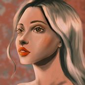 blondie girl . Projekt z dziedziny Trad, c i jna ilustracja użytkownika Aleksandra Kojevnikova - 04.02.2022