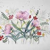 Mon jardin fleuri 🌸. Un progetto di Illustrazione tradizionale, Belle arti, Pittura, Pittura ad acquerello e Illustrazione botanica di sandrab61 - 04.02.2022