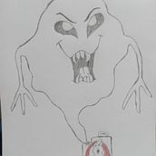 Caça fantasmas. Pencil Drawing project by Glaucia Costa - 02.05.2022