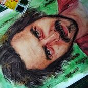 Mi Proyecto del curso: Caricatura en acuarela. Un proyecto de Ilustración tradicional, Pintura a la acuarela y Dibujo de Retrato de Alejandra - 28.01.2022
