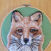 My project in Needle Felting: Paint Portraits with Wool course. Arts, Crafts, Fiber Arts, Naturalistic Illustration, Needle Felting, and Textile Design project by bonnie381 - 02.05.2022