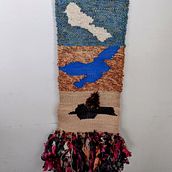 My project in Tapestry Weaving in a High-Warp Loom course. Arts, Crafts, Decoration, Fiber Arts, Weaving, and Textile Design project by marimcd - 02.05.2022