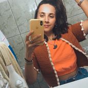 Mi Proyecto del curso:  Top-down: prendas a crochet de una sola pieza. Fashion Design, Fiber Arts, DIY, Crochet, and Textile Design project by Karen Santos - 11.17.2021