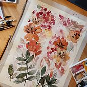 My project in Artistic Floral Watercolor: Connect with Nature course. Un proyecto de Ilustración tradicional, Pintura, Pintura a la acuarela e Ilustración botánica de lelde_cibulska - 05.02.2022