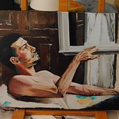 Portrait of a friend - oil on canvas. Fine Arts, Painting, and Oil Painting project by Gabriele Olivieri - 01.29.2022