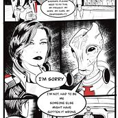 My project (Mass Effect 3 fan art). Traditional illustration, Fine Arts, Painting, Comic, Ink Illustration, and Video Games project by Alexandra Kosmina - 02.04.2022