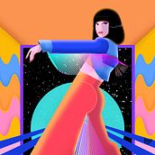 Khruangbin. Traditional illustration, and Design project by Alexandre Prior - 12.06.2021