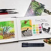 My project in Watercolor Travel Journal course. Traditional illustration, Watercolor Painting, Architectural Illustration, and Sketchbook project by Keeva C - 02.03.2022