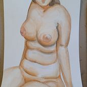 Meu projeto do curso: Figura humana em aquarela. Traditional illustration, Fine Arts, Painting, Watercolor Painting, Realistic Drawing, and Figure Drawing project by Paola Delgado - 02.06.2022