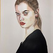 Mon projet du cours : Portrait à l'aquarelle d'après une photo. Un projet de Aquarelle de celinesta - 06.02.2022