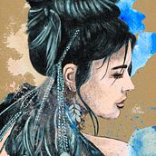 Mój projekt z kursu: Rysowanie portretów z użyciem Procreate. Traditional illustration, Vector Illustration, Digital Illustration, and Portrait Drawing project by Ewa - 02.06.2022