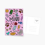 Cartes postales en doodling et lettrage . Traditional illustration project by Aurélie Duvauchelle - 02.06.2022