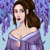 Mon projet du cours : Portrait de personnages féminins avec Procreate Ein Projekt aus dem Bereich Traditionelle Illustration, Digitale Illustration und Digitale Zeichnung von Aziréphale Nic Lochlainn - 06.02.2022