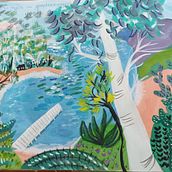 Painting Nature with Acrylic: From Sketchbook to Canvas course. Traditional illustration, Painting, Acr, lic Painting, and Sketchbook project by Stella Lazarou - 02.05.2022