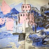 Mein Kursprojekt: Moderne Urban Sketching-Techniken in Mixed Media. Traditional illustration, Painting, Architectural Illustration & Ink Illustration project by Thorsten Wirth - 02.07.2022