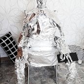 My foil man T.S. Eliot. Sculpture, Creativit, DIY, Arts, and Crafts project by alinajuneaugust - 02.08.2022
