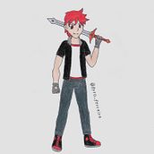 Desenho do meu avatar: Firepyro. Traditional illustration, Character Design, Comic, Pencil Drawing, Drawing, and Manga project by Felipe Ferreira - 02.05.2022
