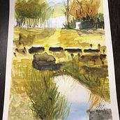 Mi Proyecto del curso: Paisajes naturales en acuarela. Fine Arts, Painting, and Watercolor Painting project by Alejandra Taborda - 02.09.2022