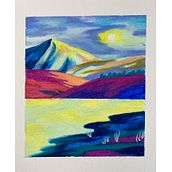 My project in Landscapes with Oil Pastels and Crayons: Playing with Light course. Traditional illustration, Fine Arts, Pencil Drawing, Drawing, and Artistic Drawing project by e_kostojohn - 02.09.2022
