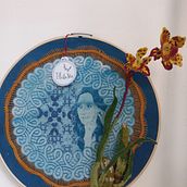 Mi Proyecto del curso: Bluework: cianotipia y bordado. Een project van Traditionele illustratie, Craft,  Beeldende kunst, Papercraft, Printen, Borduurwerk, DIY, Textielprinten y Textielontwerp van Luisa Straulino - 09.02.2022