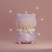 Mi Proyecto del curso: Creación de personajes kawaii en 3D con Blender . Un progetto di Illustrazione tradizionale, Character design, Illustrazione digitale, Modellazione 3D e Manga di oh sarii - 03.02.2022