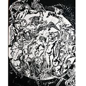The Hain - Linocut A2. Een project van Traditionele illustratie van Lisa Bender - 10.02.2022