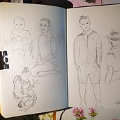 Sketching people. Projekt z dziedziny Trad, c i jna ilustracja użytkownika Hannele Athanasia Maahinen - 11.02.2022