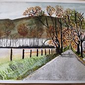 Meu projeto do curso: Paisagens naturais em aquarela. Fine Arts, Painting, and Watercolor Painting project by claraseverino - 02.11.2022