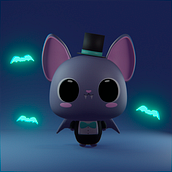 Mi Proyecto del curso: Creación de personajes kawaii en 3D con Blender  Ein Projekt aus dem Bereich Traditionelle Illustration, Design von Figuren, Digitale Illustration und 3-D-Modellierung von Itzel A. Olivas - 10.02.2022
