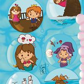 Mi Proyecto del curso: Ilustración de una historia con estilo kawaii. Un progetto di Illustrazione tradizionale, Character design, Illustrazione digitale e Manga di Camila Peña Giraldo - 20.02.2022