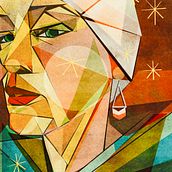 My project in Geometric Portraits with Procreate course. Traditional illustration, and Digital Illustration project by amrosela - 02.09.2022