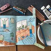 Mein Kursprojekt: Figurenentwicklung durch Beobachtungszeichnen. Traditional illustration, Character Design, Drawing, and Sketchbook project by eve6 - 02.12.2022