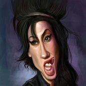 Amy Winehouse Caricatura digital paso a paso . Traditional illustration, and Digital Illustration project by Claudio Zagari - 04.27.2020