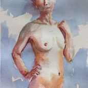 Mi Proyecto del curso: Figura humana en acuarela. Traditional illustration, Fine Arts, Painting, Watercolor Painting, Realistic Drawing, and Figure Drawing project by Carlos Gutiérrez - 02.12.2022