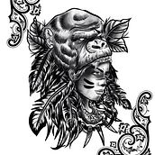 Mi Proyecto del curso: Diseño e ilustración digital de tatuajes con Procreate. Traditional illustration, Graphic Design, Digital Illustration, Tattoo Design, and Digital Drawing project by Jonathan Wladimir Vega Rosas - 02.13.2022