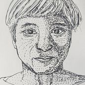 Mein Kursprojekt: Tuscheporträts mit Strichen und Punkten. Pencil Drawing, Drawing, Realistic Drawing, Figure Drawing & Ink Illustration project by Moni - 02.13.2022