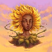Sunflower. Un proyecto de Ilustración tradicional, Dibujo, Ilustración digital, Dibujo de Retrato, Dibujo digital y Pintura digital de Lía Yael Salas Tello - 17.02.2022