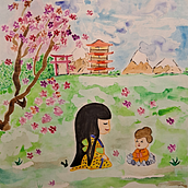 Mon projet du cours : Illustration à l’aquarelle dans le style japonais. Un projet de Illustration traditionnelle, Dessin , et Aquarelle de janina_kong - 13.02.2022
