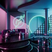 My project in 3D Interior Visualizations: Design Retro Spaces in Cinema 4D course. 3D, 3D Modeling, and Digital Architecture project by Vladimir Sharapov - 02.14.2022