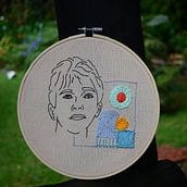 Mi Proyecto del curso: Retrato lineal bordado. Embroider, and Textile Design project by Ana Saldarriaga - 02.14.2022